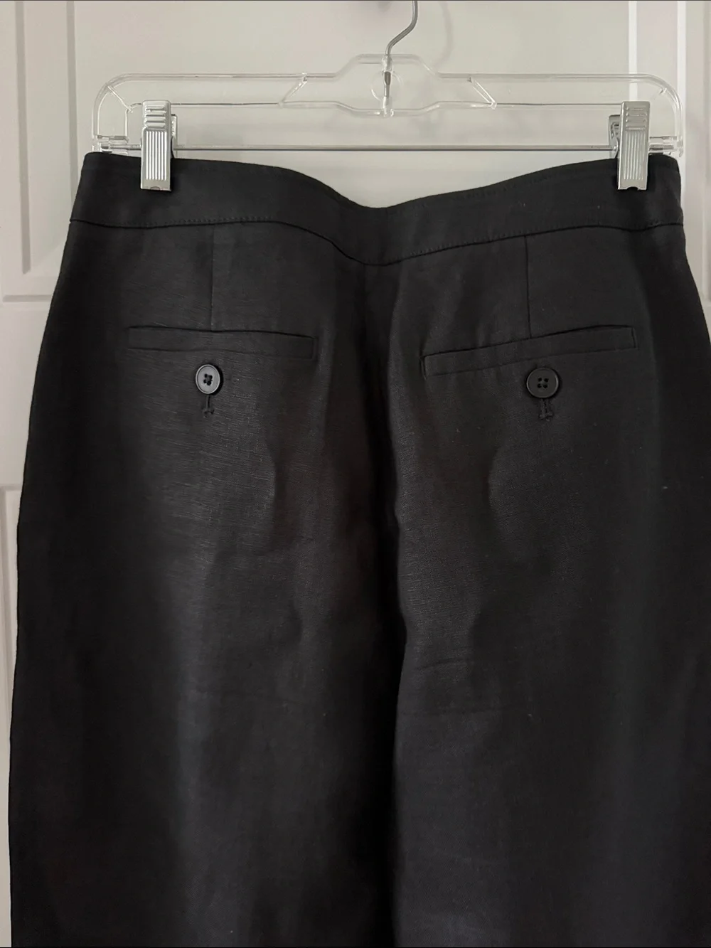 Banana Republic Black Linen High Rise Wide Leg Pants